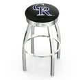 thumbnail image 1 of Silver Colorado Rockies 25" Chrome Ringed Swivel Counter Stool, 1 of 2