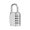 thumbnail image 1 of Silver Combination Padlock, 4-digit Code Padlock, Indoor Gym Locker Lock with Customizable 4-digit Code for Luggage, Backpacks, Cabinets, 1 of 3