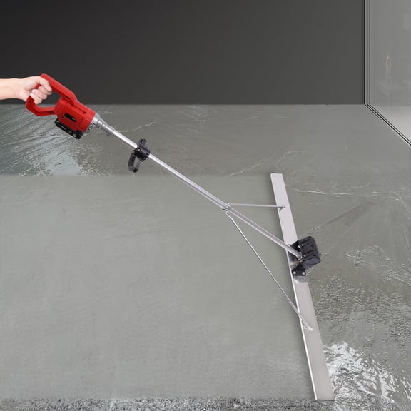Silver Concrete Power Screed Cement Vibrator Vibrating Leveling Tool Battery Powered for Construction Sites