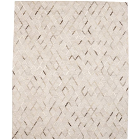 Silver Cowhide 8X10 Modern Leather Rug