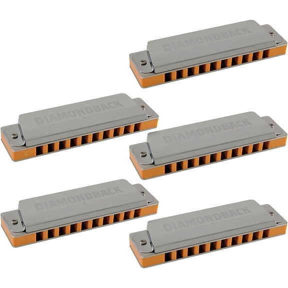 Silver Creek SC50-5PK Harmonica 10-hole diatonic 5-pack A C D E G rich tone