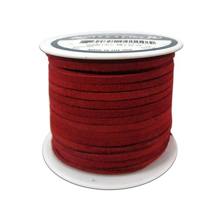 Silver Creek Suede Lace 1/8"x25yd Red