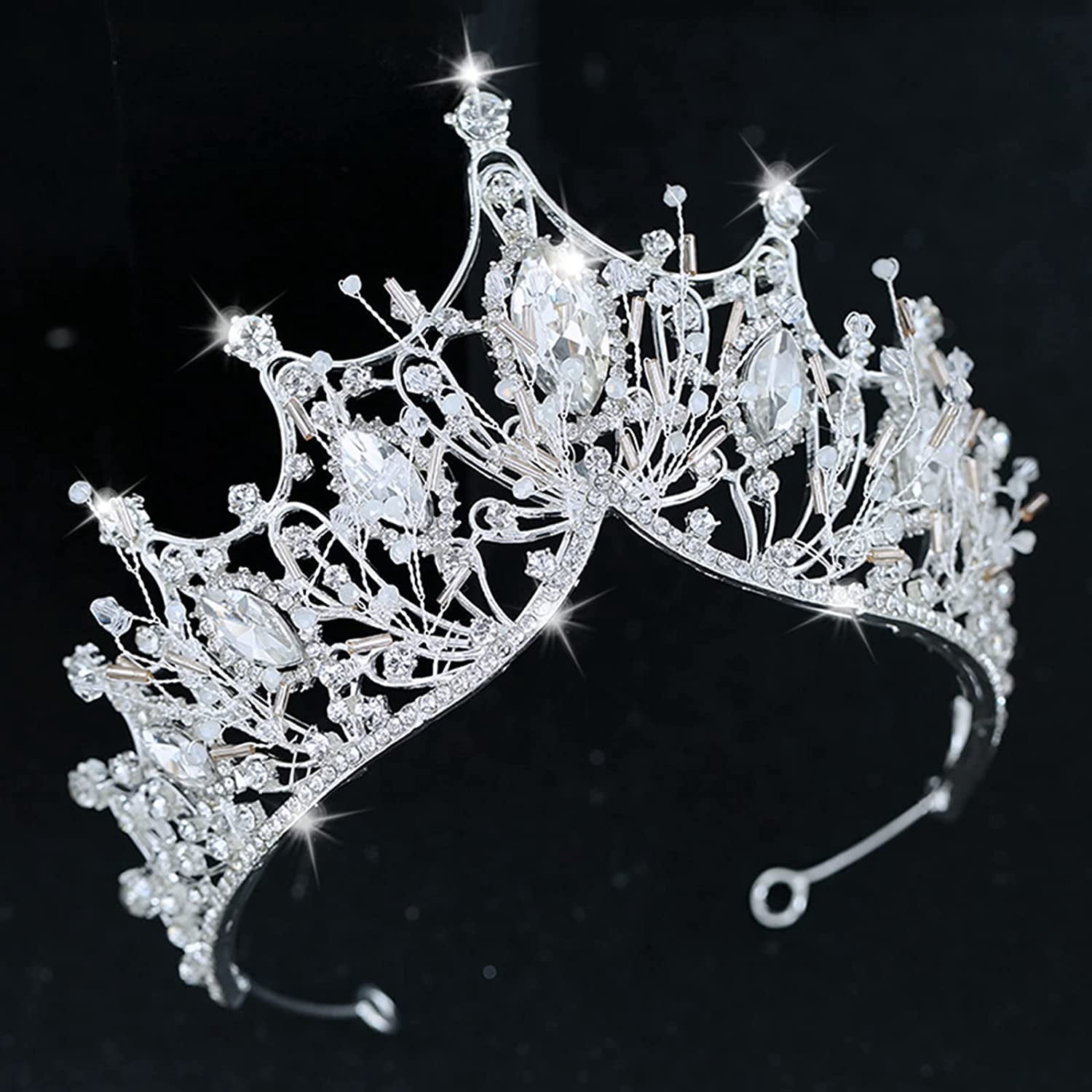 Elegant Silver Crystal Tiara Headband - Women Accessories Silver Crystal Crowns Tiara for Women & Girls - Elegant  main image 3