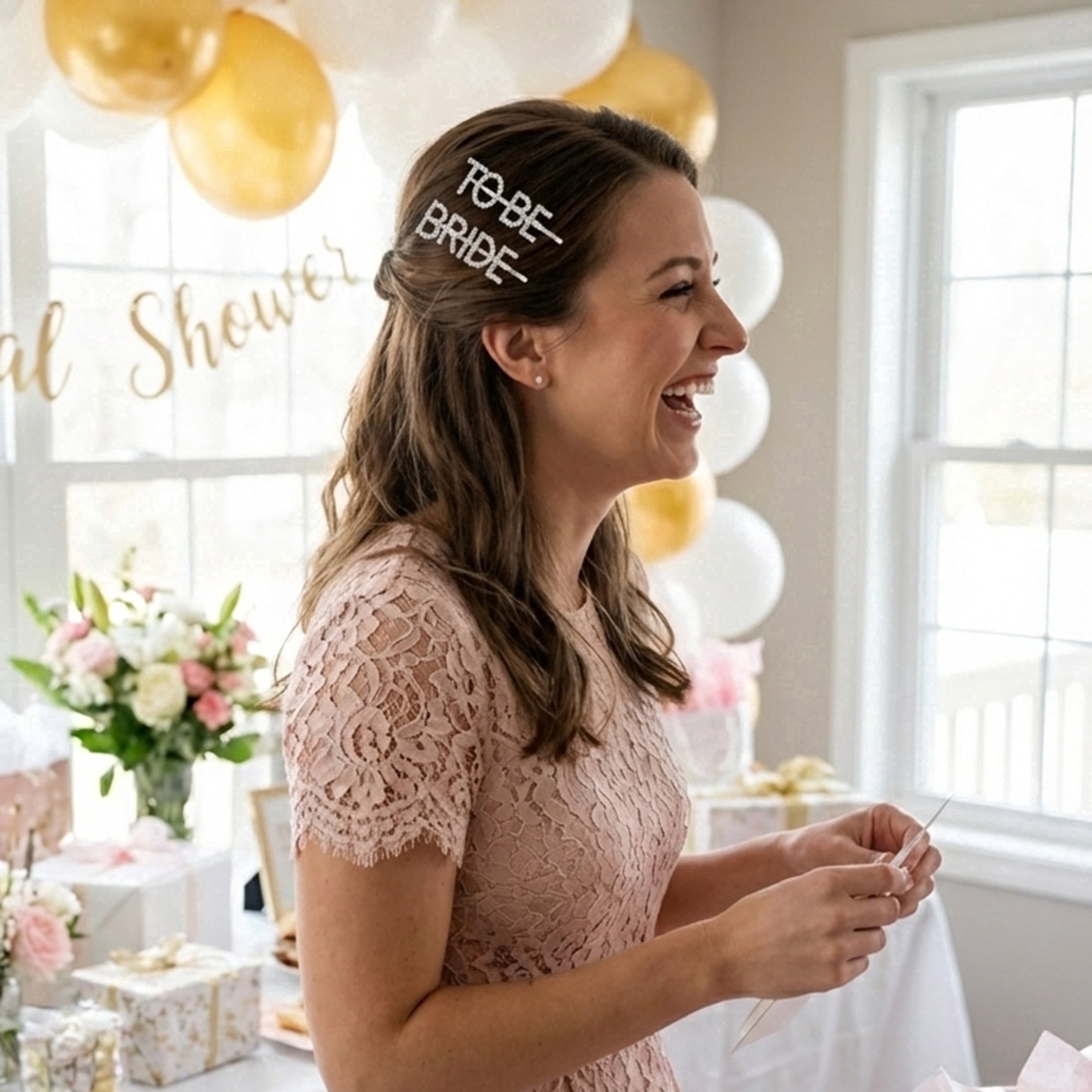 Miallo Silver Crystal Bride to Be Bobby Pins, 2Pcs Rhinestone Word Hair Clips, Wedding Hair Accessories for Brides