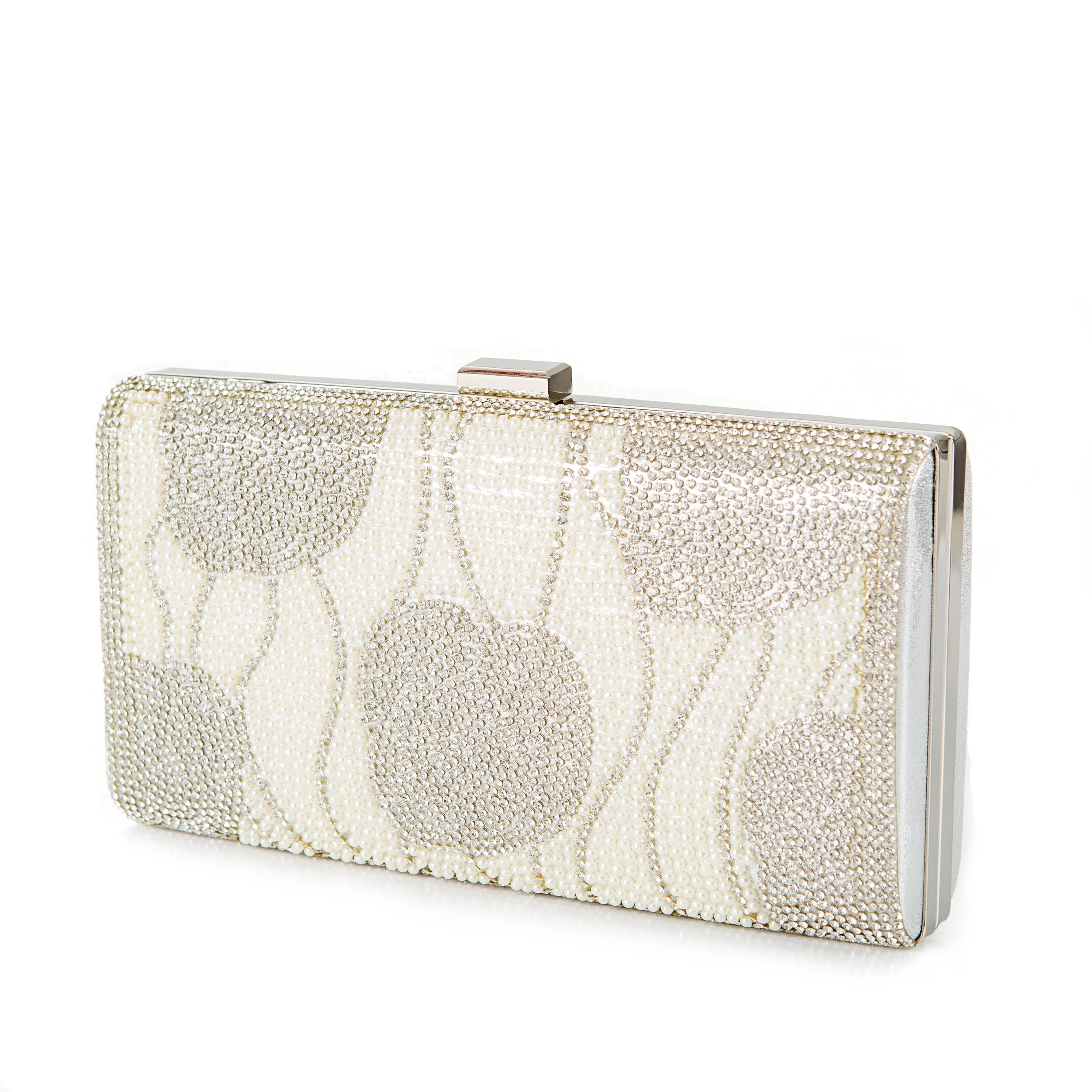 Wedding Party Clutch, Silver Fabric Purse, Sequins Purse With Silver R –  Knicknacknook