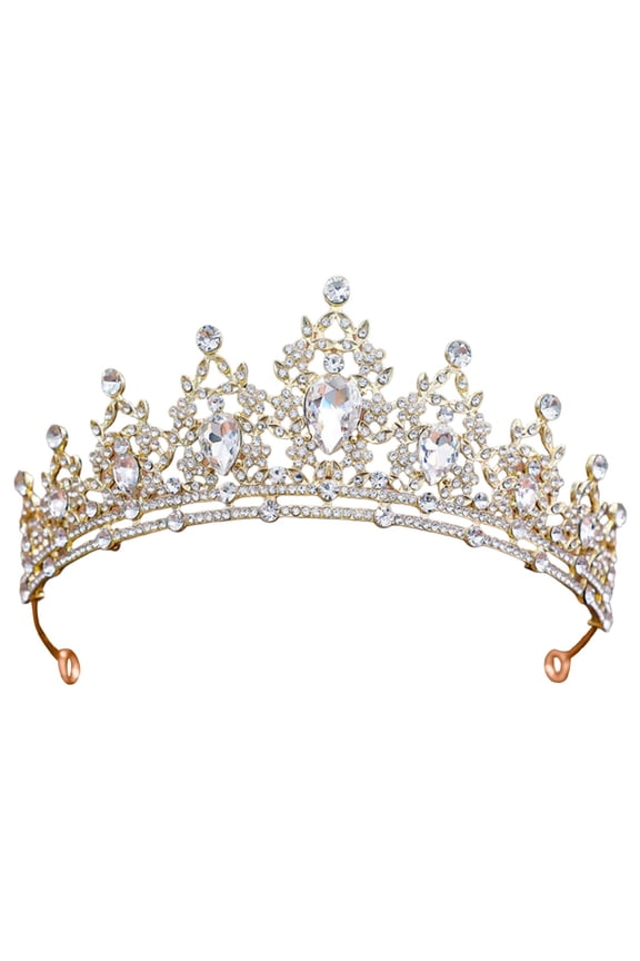Silver Princess - Bride Rhinestone Headband for Women Wedding Birthday Halloween Prom Pageant Party Coming of Age Ceremony Photo Props