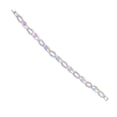 thumbnail image 1 of Silver Crystal Rhinestone Linked with Aurora Borealis Marquise Bracelet, 1 of 1