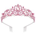 Silver Crystal Tiara Crown Headband Princess Elegant Crown with Combs ...