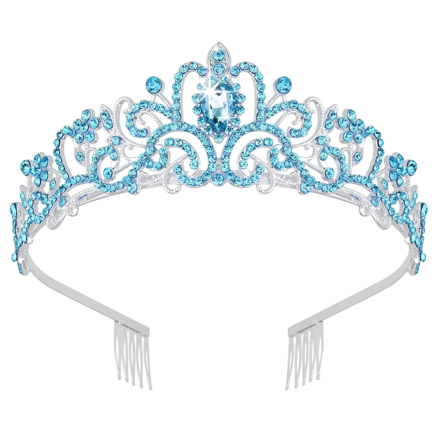 Silver Crystal Tiara Crown - Elegant Women’s Headpiece Wedding Tiara Crystal Wedding Crown Bridal Tiara SERENA  main image 3