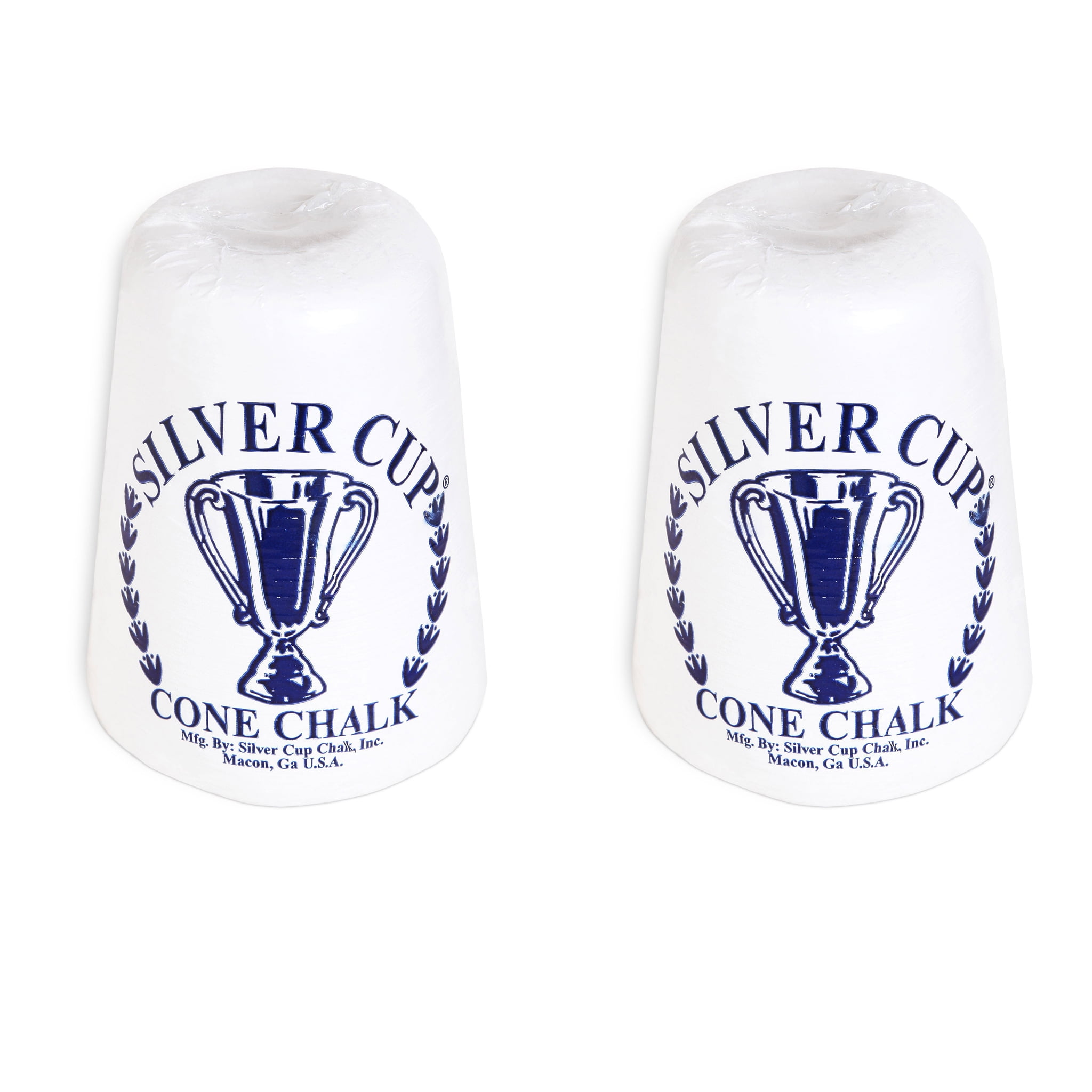 Silver Cup Billiard Cone Chalk White, 2Pack