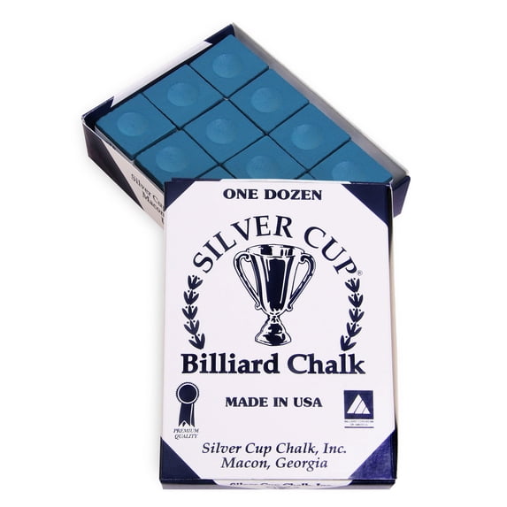 Silver Cup Billiard Pool Cue Chalk One dozen 12 pcs