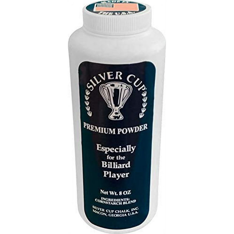 Silver Cup Billiard/Pool Premium Powder Hand Chalk, 8 Ounce Shaker