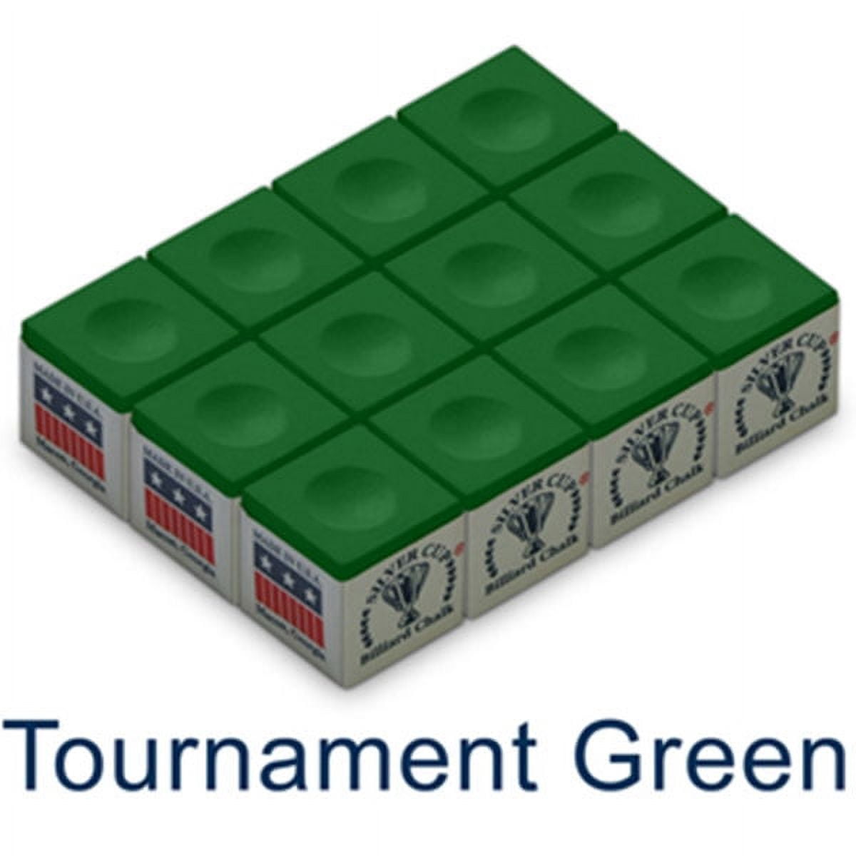 Freetime Fun Green Billiard Pool Cue Stick Chalk - 12 Pack - RB9254