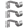 thumbnail image 1 of Silver Curtain Rod Brackets for Wall,Heavy Duty Curtain Rod Holders for 1 Inch Rod with Installation Screws(3PCS), 1 of 5