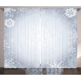 thumbnail image 1 of Ambesonne Ombre Curtains 2 Panel Set, Christmas Frame Swirls, 108" x 96", Pale Blue Coconut, 1 of 3