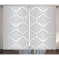 thumbnail image 1 of Ambesonne Damask Curtains 2 Panel Set, Vintage Damask Swirls, 108" x 63", Grey White, 1 of 3
