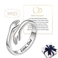 Silver Dad and Daughter Hug Ring, Hug Ring for Daughter, Adjustable ...