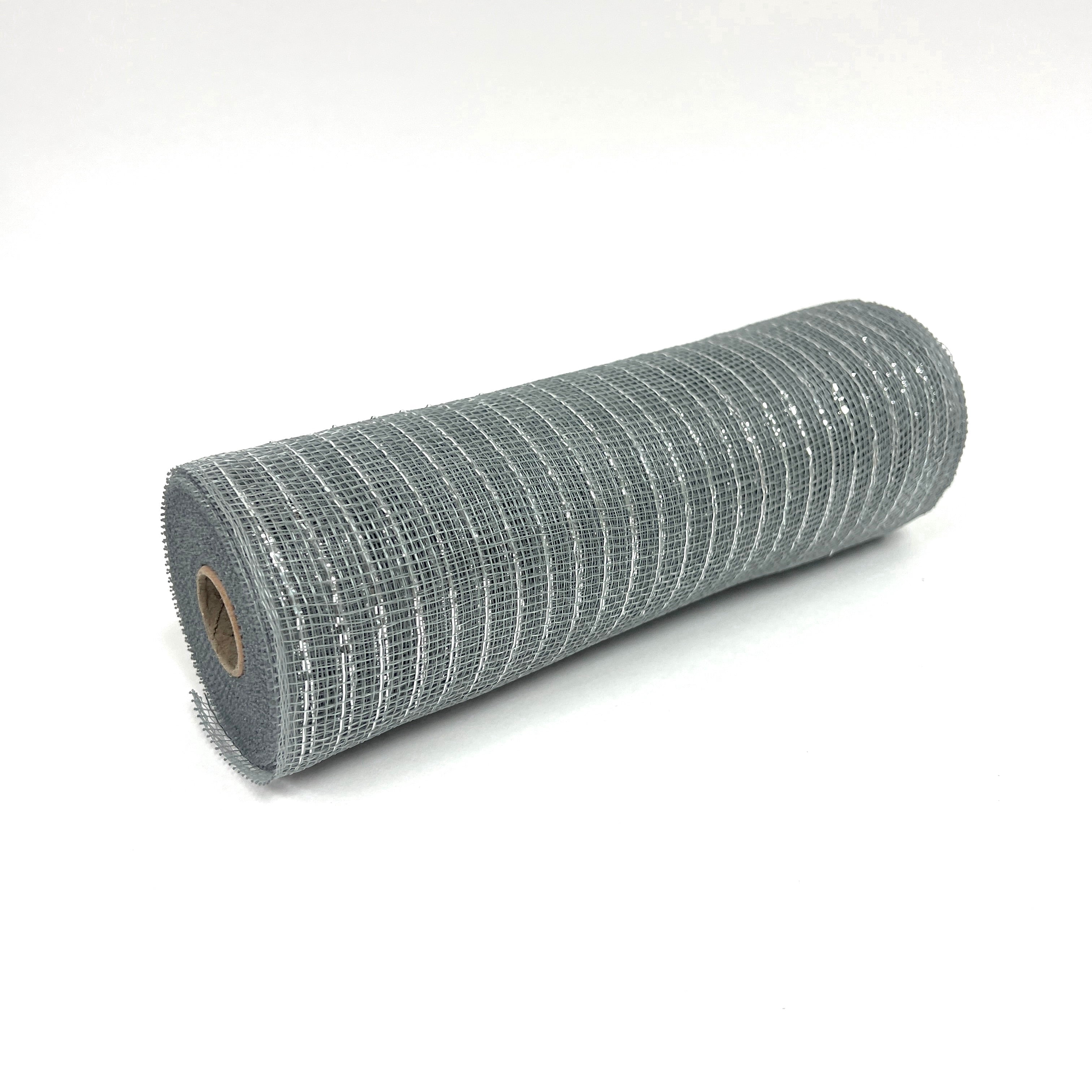 Deco Mesh Wraps Silver - Deco Mesh Wrap Metallic Stripes - ( 10 Inch x 10 Yards ...