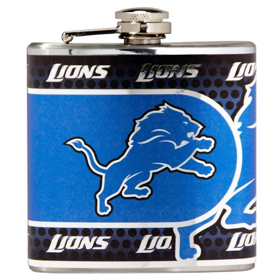 Silver Detroit Lions 6oz. Stainless Steel Hip Flask