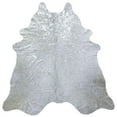 thumbnail image 1 of Silver Devore on White Brazilian Cowhide Rug - Extra large, 1 of 1