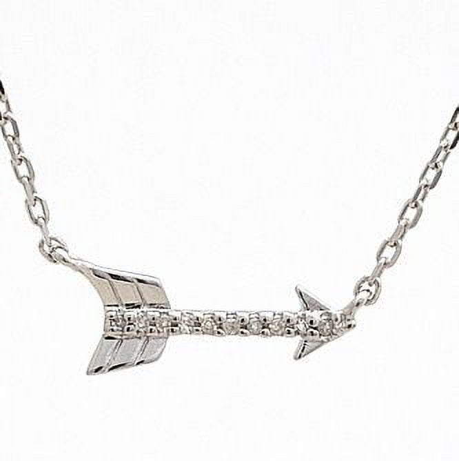 Silver Diamond Necklace (16+2")