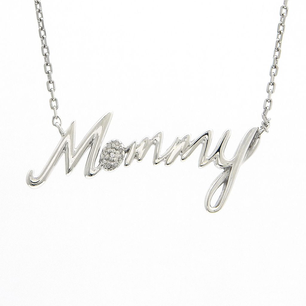 Silver Diamond Necklace (16"+2")