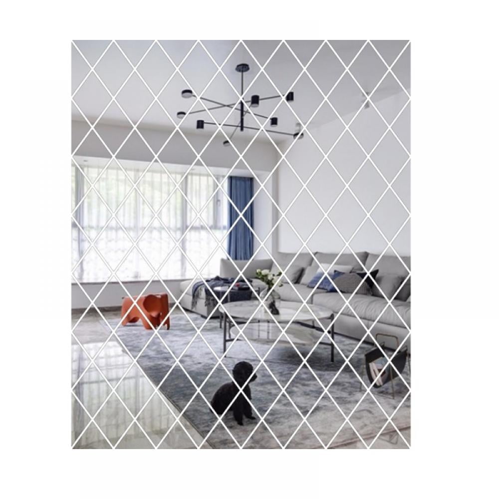 Hexagon Mirror tiles, VGEBY 12pcs Removable 3D Acrylic Wall Mirror Stickers Self Adhesive Mirror Sheet Wall Craft Sticker Decal for Home Bedroom