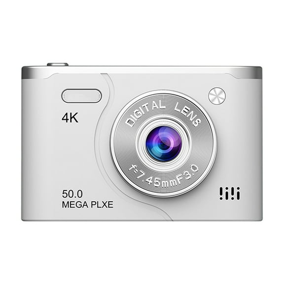 Silver Digital Camera 1080P Hd 48Mp Photos 8X Zoom 2.4 Inch Screen Compact Design For Student And Beginner Photographers