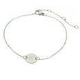 thumbnail image 1 of Silver Disc Initial Letter K Bracelet Dainty Jewelry Friendship Gifts, 1 of 5