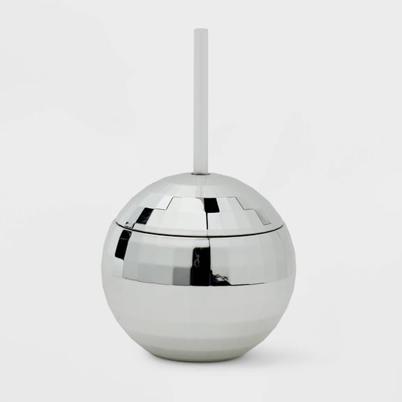 Silver Disco Ball Shaped Cup, 14 fl oz Party Drinking Cup