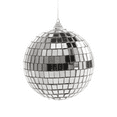 Silver Disco Reflective Mirror Xmas Balls Easy to Hang for Christmas