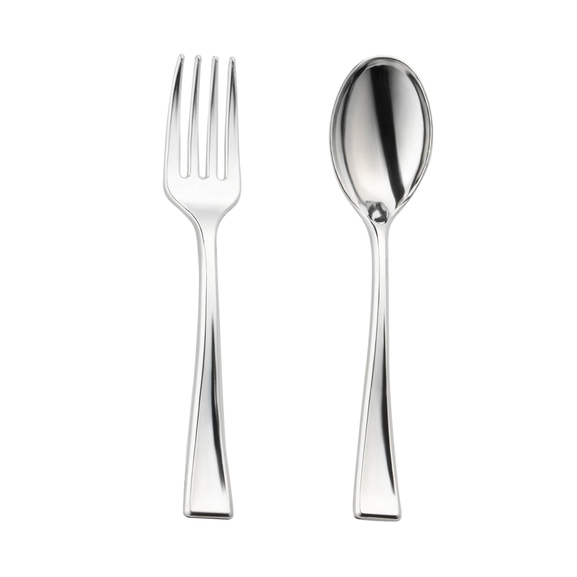 Smarty Silver Disposable Plastic Mini Flatware Set (960 Guests ...