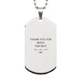 Silver Dog Tag CFO Unique Engraved Gift for the Best CFO Appreciation