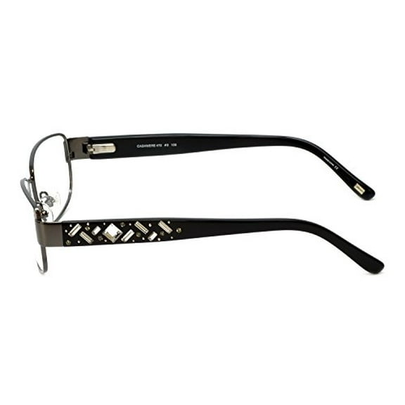 Silver Dollar Designer Reading Glasses Cashmere 472 53mm in Graphite +3.00