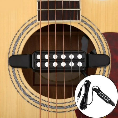 Silver Dot Guitar Pickup Transducer,Acoustic Guitar Soundhole Pickup Amplifier,Low Noise Guitar Part Accessory for Enhanced Sound Projection,musical instrument part,guitar pickup,B,1PC