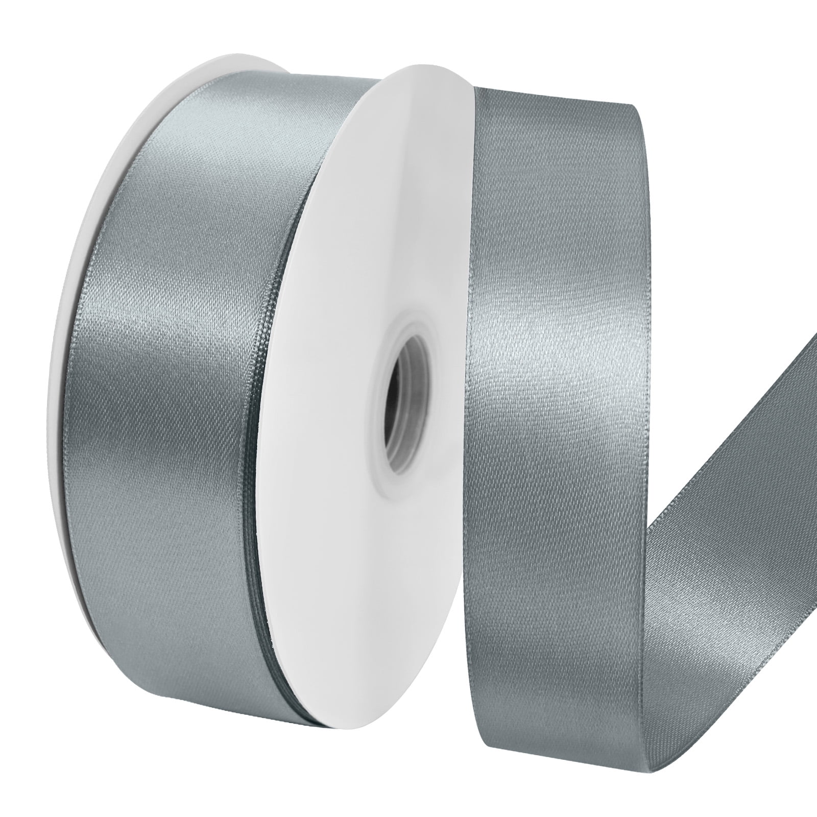 Silver Double Face Ribbon 1.5 Inch 100 Yards