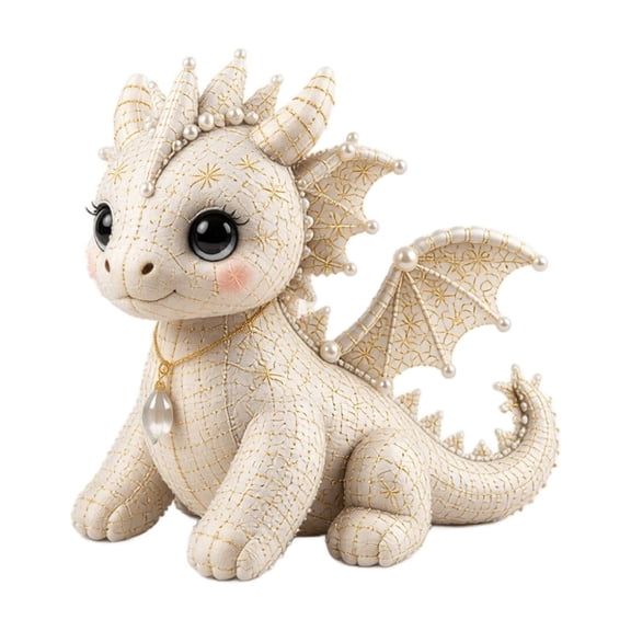 Silver Dragon Plush Toys, Handmade DIY Sewing Craft Kit, Cute Stuffed Animal Making Project for Teens, Adults, Birthday & Collectible
