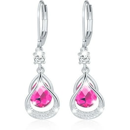 Milky Pink offers Tiny Teardrop Sterling Silver Earrings