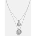 thumbnail image 1 of Scenario Drop Pendant Necklaces, Silver-Tone, 2-Piece Set, 1 of 6