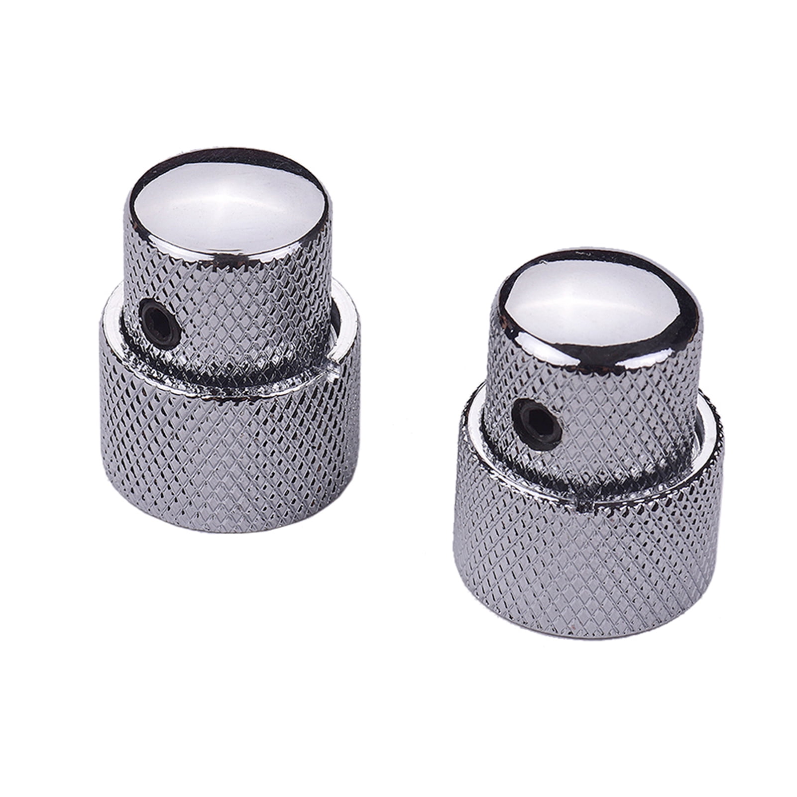 Silver Dual Concentric Stacked Control Knobs for Electric Bass Guitars ...