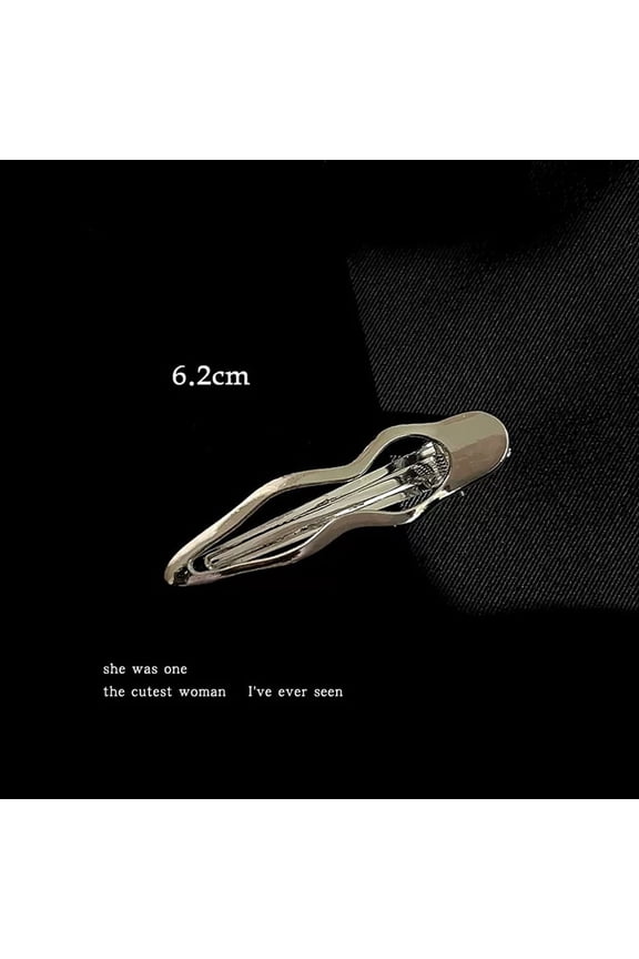 Silver Duckbill Hair Clip Metal Hair Accessories for Bangs Updos Summer
