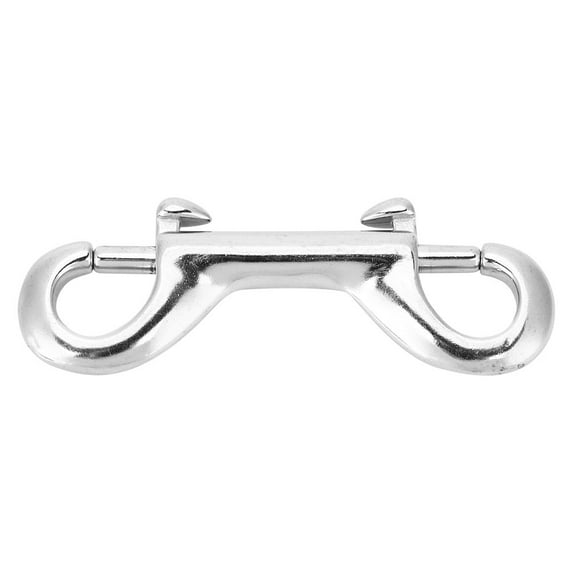 Silver Durable Stainless Steel Double Ended Clip Hook Bolt Snap Scuba Diving Buckle (115mm)