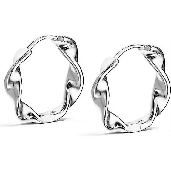 Silver Earrings Small Hoop Earrings For Women 18k Rose Gold Plated 925 Sterling Silver Mini Huggie Earring 12mm