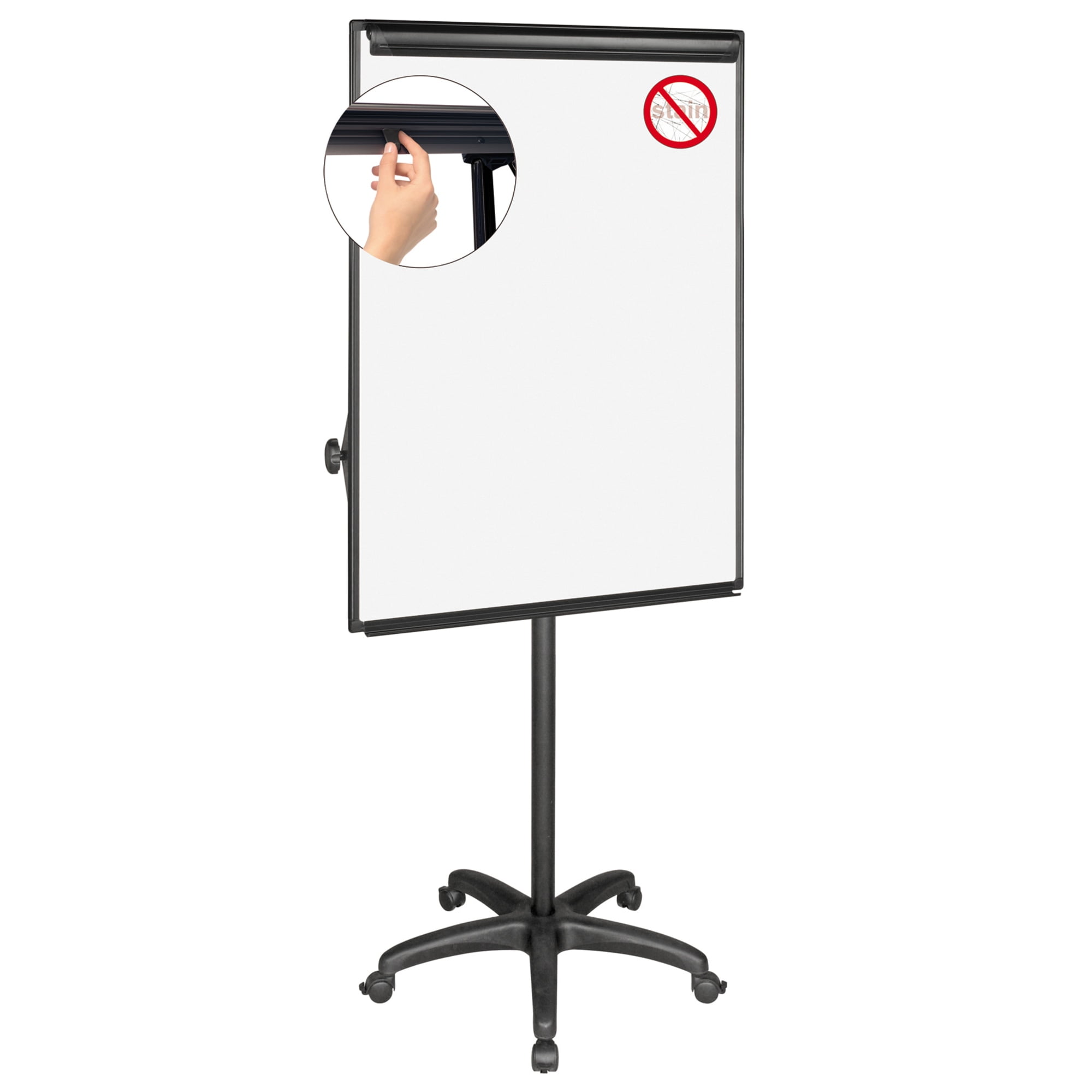 Silver Easy Clean Dry Erase Mobile Presentation Easel, 44 Silver Easy Clean Dry Erase Mobile Presentation Easel, 44