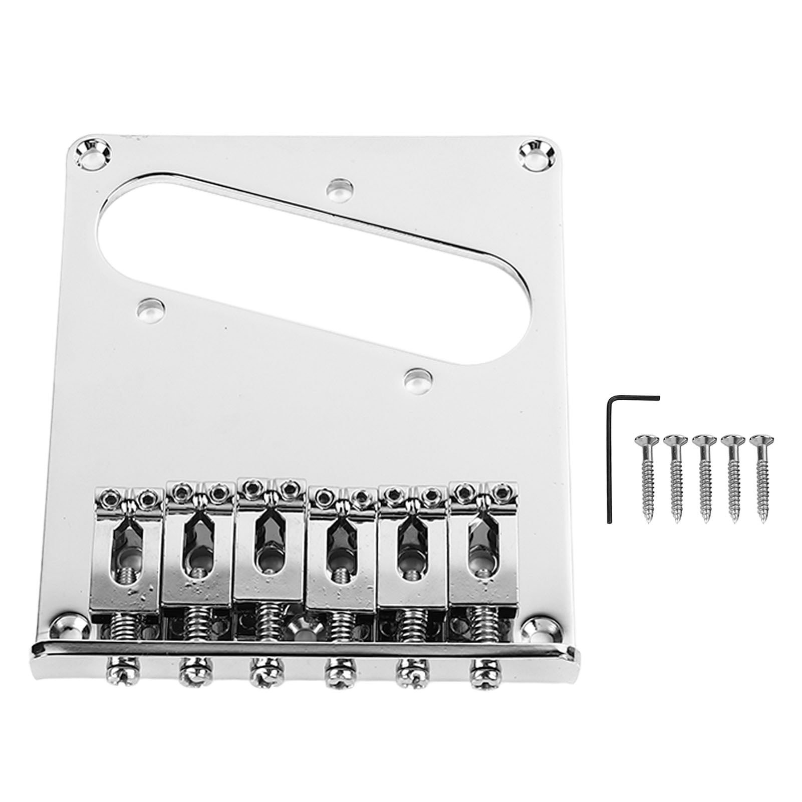 Silver Electric Guitar Bridge, Single Coil Pickup Tailpiece Replacement