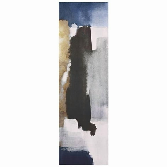 "Silver Elegance II", Abstract Artwork Rendered on Silver Shagreen Wrapped Canvas Wall Art, sized 72"x22"