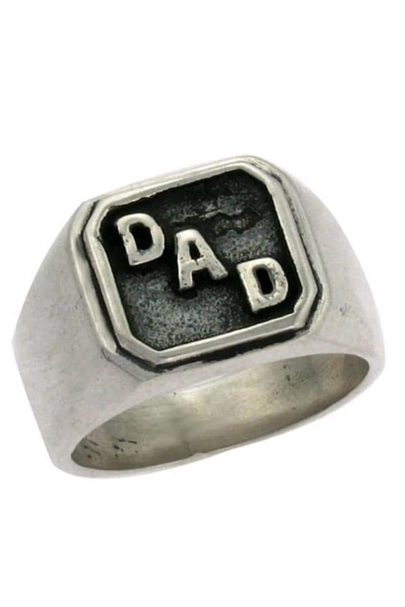 Silver Engraved DAD Ring, 925 Silver Ring, Men's Ring, Surprise Gift Ring, Engraved Ring, Genuine Ring, Minimalist Ring, Personalized Gift*
