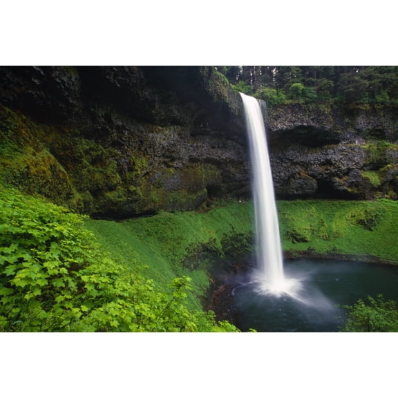 Silver Falls State Park, Oregon, Usa Poster Print (36 x 24)