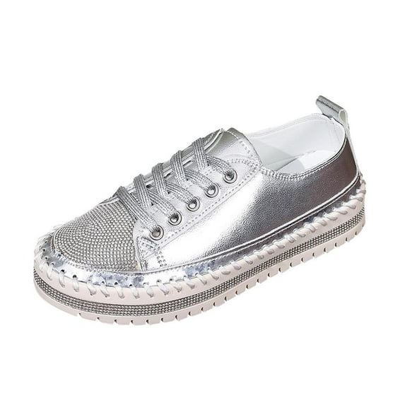 Silver Female Bandage Decor Low Heel Comfortable Shoes With Lightweight Design For Indoor And Leisure Wear Perfect For Everyday Use