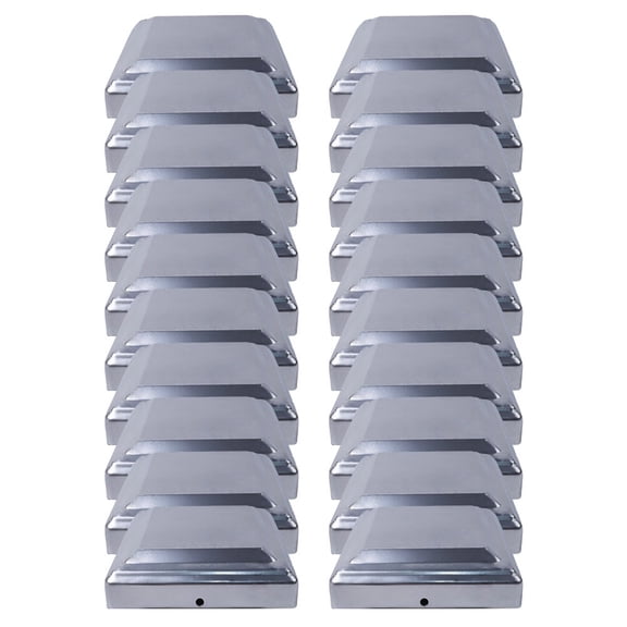 Silver Fence Post Covers 101 X 101 Mm For 4x4 Inch - Protection For Your Garden! Greenhouse Buildings Outdoor Storage